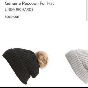 Linda Richards genuine raccoon hat